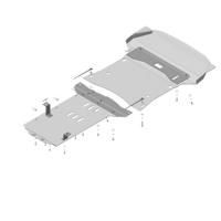 Комплект защиты Motodor для БМВ Х4 Ф26 2014-2018, алюминий 5мм, арт:MO.30203-2