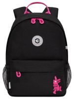 Детский рюкзак GRIZZLY RK-579-2, черный - фуксия, 21х29х8