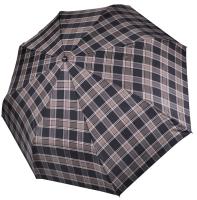 Зонт автоматический Три Слона, черно-коричневая клетка, арт:M8807-5