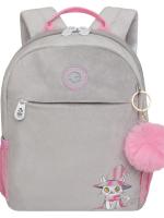 Детский рюкзак GRIZZLY RK-476-3, серый, 22х28х10