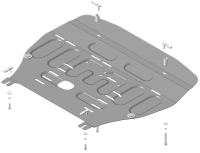 Защита картера и КПП Motodor для Хендай Туссан 2021-2024, сталь 2мм, арт:MO.71010-2 Защита картера и КПП Motodor для Хендай Туссан 2021-2024, сталь 2мм, арт:MO.71010-2