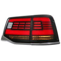 Задние фонари Тойота Ленд Крузер 200 2016-2020 модель №2, комплект: Л+П, тонированные, бегущий поворотник, арт:MF-TL-000517