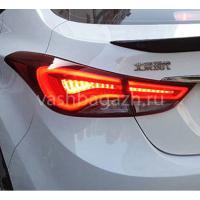 Задние фонари Хендай Элантра 2010-2016 модель №3, комплект: Л+П, красные, арт:MF-TL-000315