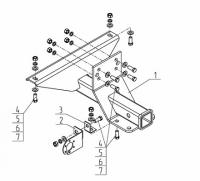 Фаркоп AvtoS на УАЗ Патриот 2005-, арт:UAZ-05