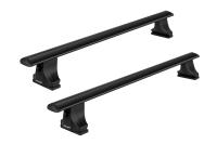 Багажник на крышу Atlant, 6031+8809+8614, черные крыловидные дуги 1,26м на Хендай i20 2008-2014, арт:ATL.0269