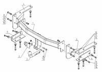Фаркоп AvtoS на Тойота Хайлендер 2014-, арт:TY 45
