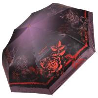Зонт женский автоматический Три Слона, бордовые цветы, арт:L3827-A-5