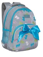 Школьный рюкзак GRIZZLY RG-160-3 серый, 27х40х20