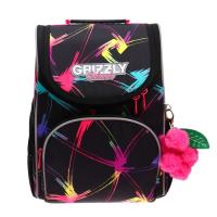 Школьный рюкзак с мешком GRIZZLY RAm-384-10 черный, 25х33х13
