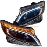 Передние фары Мерседес V класс, Вито, W447 2014-2020 модель №2, комплект:Л+П, LED линзы, ДХО, арт:MF-HL-000574 Передние фары Мерседес V класс, Вито, W447 2014-2020 модель №2, комплект:Л+П, LED линзы, ДХО, арт:MF-HL-000574