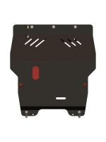 Защита картера и КПП Sheriff на Ауди ТТ 1998-2006, сталь 2мм, арт:02.0701