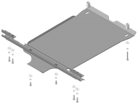 Защита КПП и переднего дифференциала Motodor для Лада Нива Тревел 2021-2024, сталь 3мм, арт:MO.13006-2
