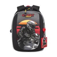 Школьный рюкзак GRIZZLY RAf-393-5 черный, 29х36х18