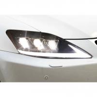 Передние фары Лексус IS 2005-2012 модель №1, светодиодные линзы, ДХО, бегущий поворотник, комплект:Л+П, арт:MF-HL-000634