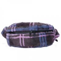 Поясная сумка GRIZZLY PW-936 клетка серо-голубая, 29х10х11