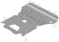 Защита картера и КПП Motodor для Ауди Q5 2008-2016, сталь 2мм, арт:MO.70101