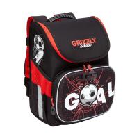 Школьный рюкзак GRIZZLY RAl-295-1 черный-красный, 26х35х16