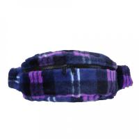 Поясная сумка GRIZZLY PW-936 клетка сине-сиреневая, 29х10х11