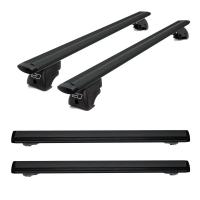 Багажник на крышу ED черные крыловидные дуги 1,25м на БМВ Х1 Е84 с интегрированными рейлингами 2009-2015, арт:ED-1756