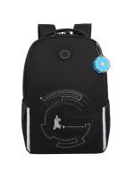 Школьный рюкзак GRIZZLY RB-551-3, черный - серый, 29х38х16