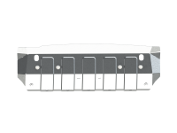 Защита рулевых тяг Sheriff на Джип Вранглер 2018-2024, модель №2, алюминий 4мм, арт:04.3984