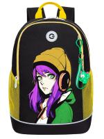 Школьный рюкзак GRIZZLY RG-563-12, чёрный, 28х38х18 Школьный рюкзак GRIZZLY RG-563-12, чёрный, 28х38х18