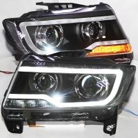 Передние фары Джип Компас 2011-2015 модель №1, бифокальная линза, ДХО, арт:MF-HL-000282