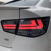 Задние фонари Киа Церато 2 2009-2013, комплект:Л+П, дымчатые, бегущий поворотник, арт:MF-TL-000557