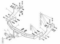 Фаркоп AvtoS на Газель Некст 2016-, арт:GAZ-14