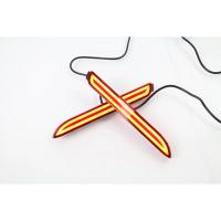 Светодиодные вставки в задний бампер Тойота Камри 50 2011-2014 модель №7, комплект: Л+П, красные, арт:MF-TL-000442