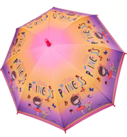 Зонт детский полуавтоматический Три Слона, фиолетовый-желтый, арт:С478-5 Зонт детский полуавтоматический Три Слона, фиолетовый-желтый, арт:С478-5