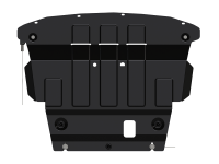 Защита картера и КПП Sheriff для Форд Фиеста 2017-2024, модель №4, сталь 2мм, арт:08.4226