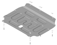 Защита картера и КПП Motodor для Хонда Фит 2014-2020, сталь 2мм, арт:MO.70801
