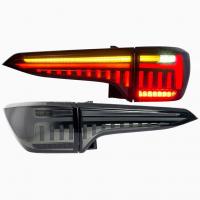 Задние фонари Тойота Фортунер 2017-2020 модель №3, комплект: Л+П, тонированные, бегущий поворотник, арт:MF-TL-000525