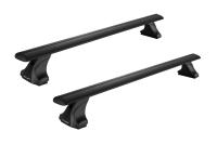 Багажник на крышу Atlant, 6030+7002+7157, черные крыловидные дуги 1,1м на Лада Калина седан 2004-2018, арт:217826