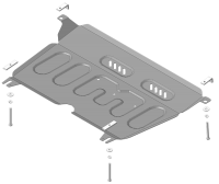 Защита картера и КПП Motodor для Тойота РАВ 4 2019-2024, сталь 2мм, арт:MO.72504-2