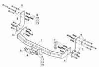 Фаркоп AvtoS на Фольксваген Крафтер 2006-2016, арт:MB 06