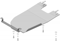 Защита КПП Motodor для Субару Форестер 2019-2024, алюминий 5мм, арт:MO.32235-1