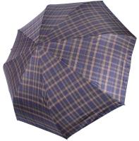 Зонт автоматический Три Слона, лилово-черная клетка, арт:M8807-8