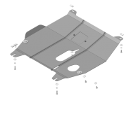 Защита картера и КПП Motodor для Равон Р3 2016-2018, сталь 2мм, арт:MO.68101