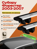 Багажник на крышу ЕвроДеталь Compact для Субару Форестер 2003-2007, крыловидные дуги 1.35м, арт:ET.1907
