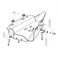 Защита компрессора пневмоподвески Motodor, алюминий 5мм, арт:MO.33219