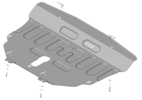 Защита картера и КПП Motodor для Хавал Дарго 2022-2024, сталь 2мм, арт:MO.73102