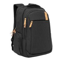 Рюкзак GRIZZLY RQ-310-1 черный-кирпичный, 31х46х18 Рюкзак GRIZZLY RQ-310-1 черный-кирпичный, 31х46х18