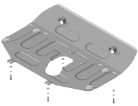 Защита картера и КПП Motodor для Джили Атлас 2017-2022, сталь 2мм, арт:MO.74202
