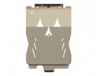 Защита картера и КПП Sheriff на Ауди А4 Олроуд Кватро Б7 S-line на пыльник 2006-2008, модель №6, алюминий 5мм, арт:02.0978