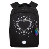 Школьный рюкзак GRIZZLY RG-366-6 черный, 26х39х17