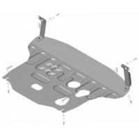 Защита картера и КПП Motodor для Киа Селтос 2020-2024, сталь 2мм, арт:MO.71034-1