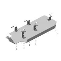 Защита трубок кондиционера Motodor для Фольксваген Мультивен Т6 2015-2020, алюминий 5мм, арт:MO.32714-2