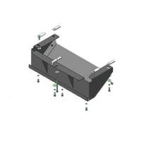 Защита рулевых тяг Motodor для УАЗ Патриот 2005-2024, сталь 3мм, арт:MO.16506